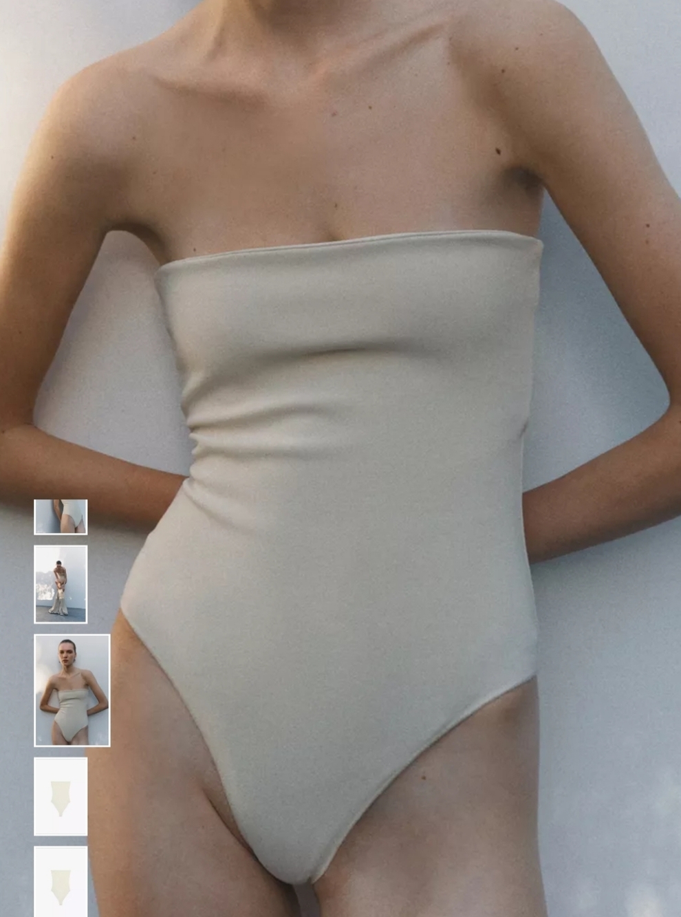 NWT Zara Bright Pink Stretch Bandeau Bodysuit Sculpt Fabric - Picture 2 of 9